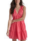 ფოტო #1 პროდუქტის Women's Cotton Poplin Sleeveless Tiered Dress