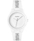 ფოტო #1 პროდუქტის Women's Lit for Her Quartz White Silicone Watch 36mm