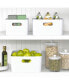 Фото #3 товара Medium Metal Kitchen Storage Container Bin Basket with Handles, White