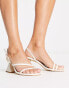 RAID Wide Fit Dylan heel detail strappy sandals in cream