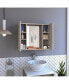 Фото #5 товара Artemisa Medicine Cabinet, Double Door, Mirror, One External Shelf - Light Gray