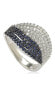 ფოტო #1 პროდუქტის Suzy Levian Sterling Silver Cubic Zirconia Pave Weave Ring