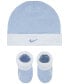 Фото #1 товара Baby Boys or Baby Girls Swoosh Hat and Booties, 2 Piece Set