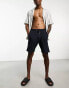 ONLY & SONS waffle jersey shorts in navy