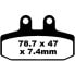 Фото #1 товара EBC FA Series Organic FA256 Brake Pads