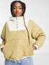 Фото #1 товара Noisy May teddy & quilted fleece with hood in beige