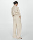 ფოტო #4 პროდუქტის Women's Cotton Wide Leg Trousers