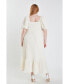 ფოტო #3 პროდუქტის Women's Plus size Textured Maxi Dress