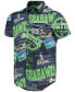 Фото #3 товара Men's College Navy Seattle Seahawks Thematic Button-Up Shirt