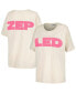 Women's White Led Zeppelin Block Letters Merch T-shirt