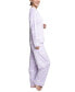 Women's 2-Pc. Printed Henley Pajamas Set