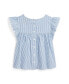 ფოტო #2 პროდუქტის Toddler and Little Girls Striped Cotton Seersucker Top