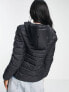 Only padded jacket with hood in black