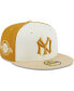 ფოტო #1 პროდუქტის Men's Cream, Gold New York Yankees Chrome Anniversary 59FIFTY Fitted Hat