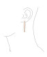 ფოტო #3 პროდუქტის Delicate Minimalist Modern Long Thin Line Linear Threader Earrings For Women .925 Sterling Silver