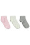 Фото #1 товара Kız Çocuk 3'lü Patik Çorap Set 2-12 Yaş Beyaz