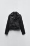 Faux leather biker jacket