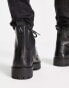 ASRA luiz lace up boots in black leather