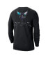 Men's Black Charlotte Hornets Essential Air Traffic Control Long Sleeve T-shirt