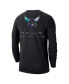 Фото #4 товара Men's Black Charlotte Hornets Essential Air Traffic Control Long Sleeve T-shirt