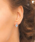 Фото #2 товара Lab Grown White Sapphire Heart Leverback Drop Earrings (4-3/4 ct. t.w.) in Sterling Silver