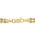 ფოტო #3 პროდუქტის Polished Double Row Rope Link 18" Chain Necklace in 14k Gold