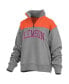 Фото #2 товара Women's Gray Clemson Tigers Avon Fleece Quarter-Zip Jacket