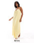 Фото #1 товара Vero Moda Petite v neck broderie jersey maxi dress in yellow