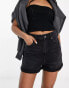 Фото #1 товара River Island turn up mom short in black