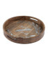 Heritage Collection Monogram Mango Wood Round Tray