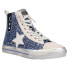 Фото #2 товара Vintage Havana Alive Metallic Glitter High Top Womens Blue Sneakers Casual Shoe