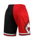 Men's Black, Red Chicago Bulls Hardwood Classics 1997 Split Swingman Shorts