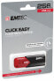 Фото #6 товара EMTEC Click Easy - 256 GB - USB Type-A - 3.2 Gen 1 (3.1 Gen 1) - Capless - Black - Red