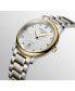 ფოტო #3 პროდუქტის Men's Swiss Automatic Master Diamond Accent 18k Gold and Stainless Steel Bracelet Watch 39mm L26285777