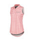 ფოტო #3 პროდუქტის Women's Pink The Players Gingham Sleeveless Polo