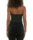 ფოტო #2 პროდუქტის Juniors' Metallic Pinstripe Button-Front Halter Vest