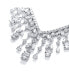 ფოტო #2 პროდუქტის Art Deco Style Design Bridal Jewelry Multi Teardrop AAA CZ Statement Spray Bib Collar Necklace For Women