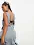 Фото #5 товара ASOS DESIGN sleeveless v-neck dress with d-ring back detail in grey