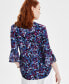 Фото #2 товара Petite Printed 3/4-Sleeve Blouse