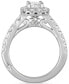 Фото #7 товара Diamond Princess Halo Bridal Set (2 ct. t.w.) in 18k White Gold