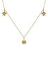 ფოტო #1 პროდუქტის Citrine (1/4 ct. t.w.) & Lab-grown White Sapphire (1/5 ct. t.w.) Star Dangle Collar Necklace in 14k Gold-Plated Sterling Silver, 16" + 2" extender