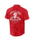 Фото #2 товара Men's Darius Rucker Collection by Red Distressed Philadelphia Phillies Denim Team Color Button-Up Shirt