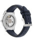ფოტო #5 პროდუქტის Unisex Swiss Automatic G-Timeless Blue Leather Strap Watch 40mm