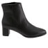 Фото #1 товара Trotters Kim T1958-001 Womens Black Narrow Leather Ankle & Booties Boots 7.5