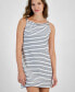 Women's Stripe-Print Sleeveless Mini Dress