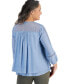 Фото #2 товара Women's 3/4-Sleeve Embroidered Lace Top, Created for Macy's