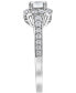 ფოტო #3 პროდუქტის Diamond Princess-Cut Halo Engagement Ring (1 ct. t.w.) in 18k White Gold