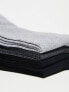 Lindex 4 pack socks in grey and black tones