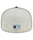 Men's Cream, Black Florida Marlins Chrome Sutash 59FIFTY Fitted Hat