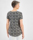 Фото #2 товара Women's Printed Scoop-Neck Short-Sleeve Top, Created for Macy's